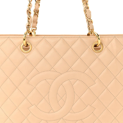 Chanel Caviar Quilted Grand Shopping Tote GST Beige 8 of 11
