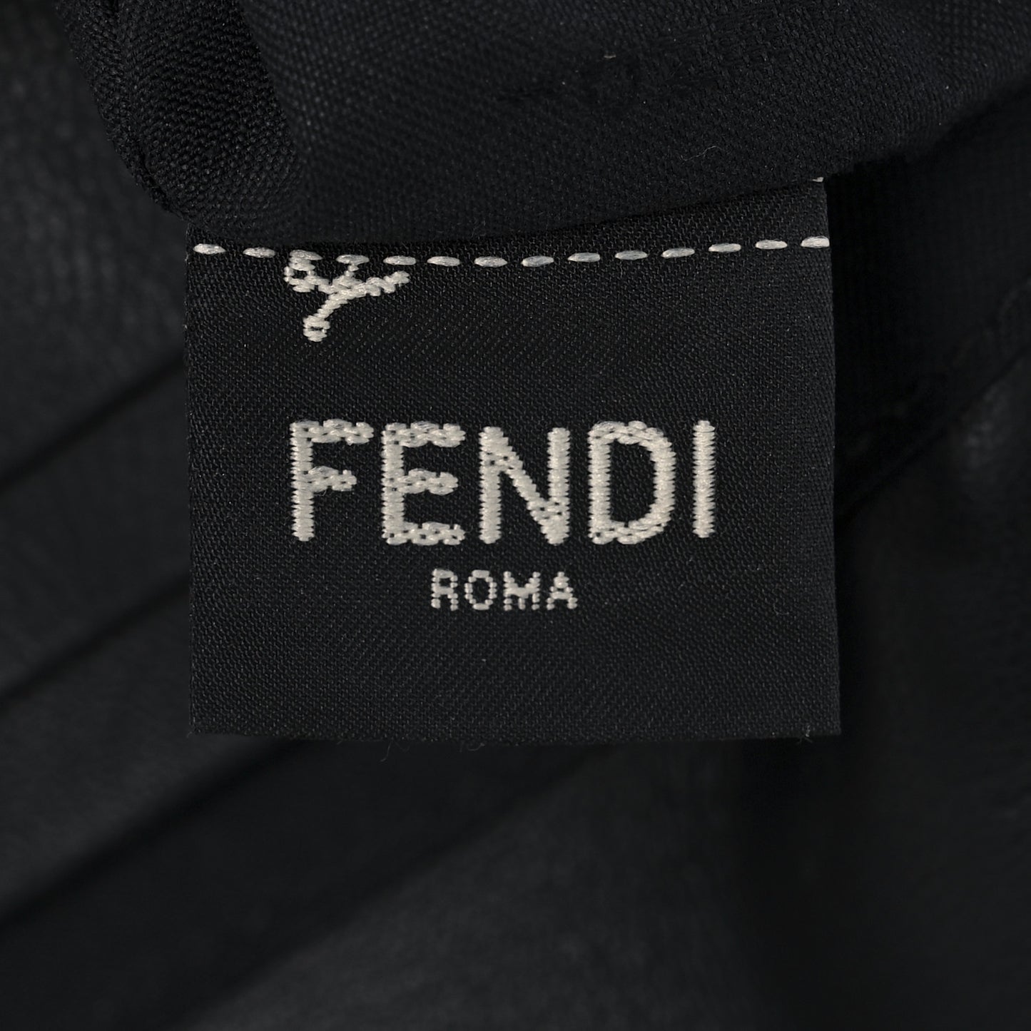 Nappa FF 1974 Embossed Mini Baguette Black