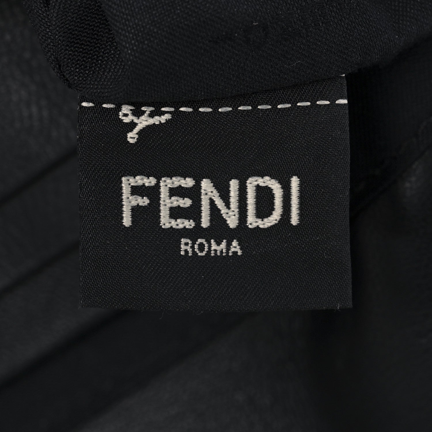 Fendi Nappa FF 1974 Embossed Mini Baguette Black 6 of 9