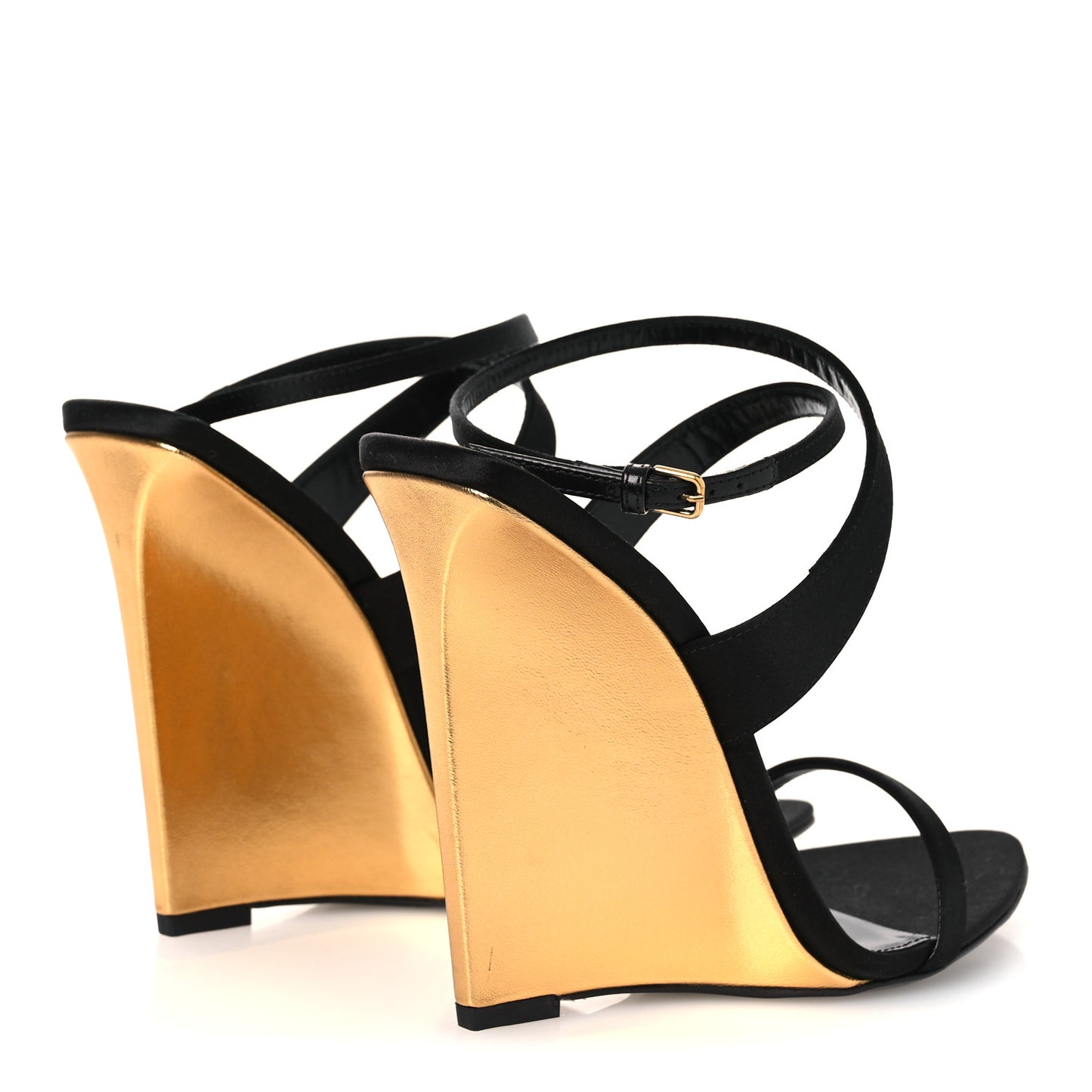 Raso Regale Salome 110 Wedge Sandals 39 Black