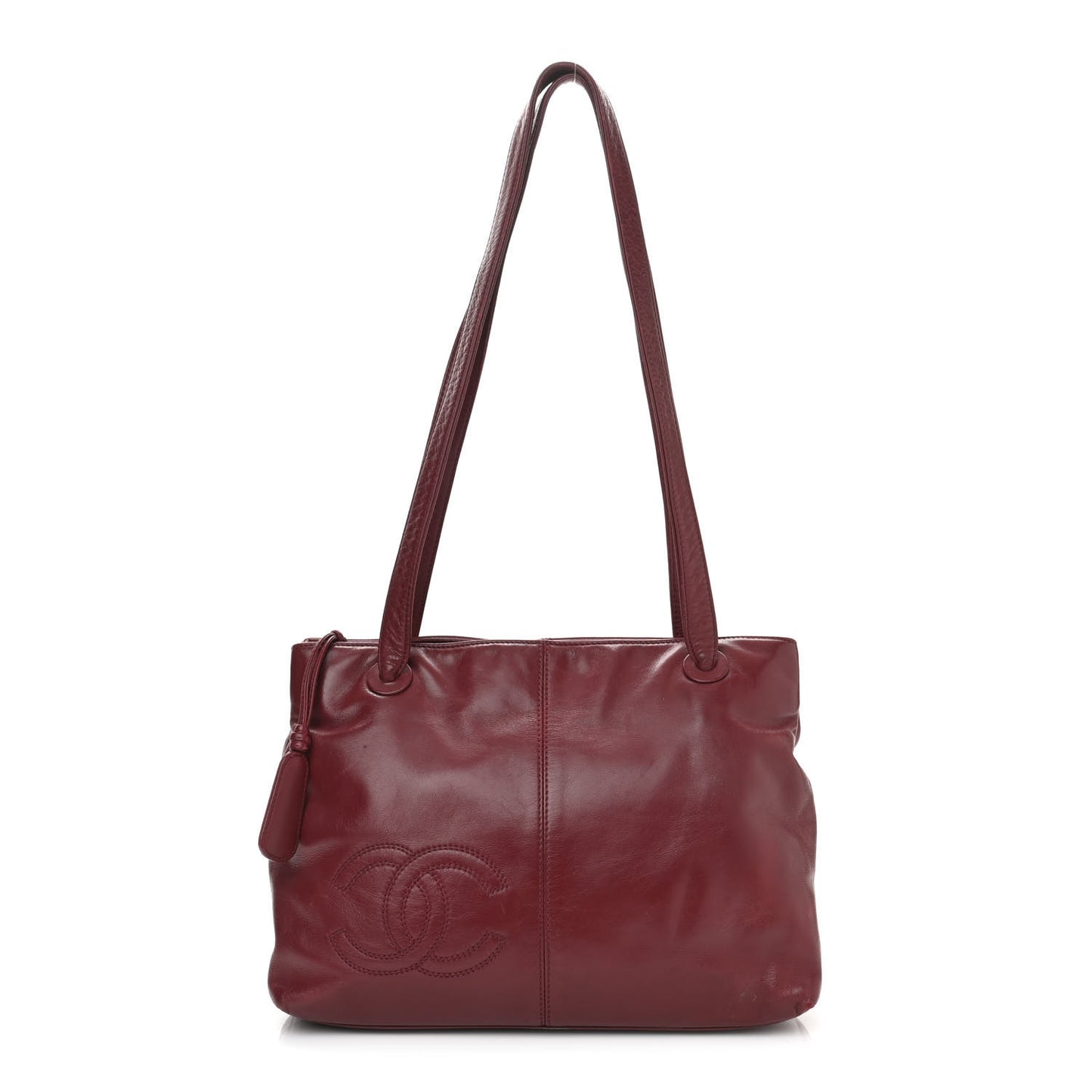 Calfskin CC Shoulder Bag Red