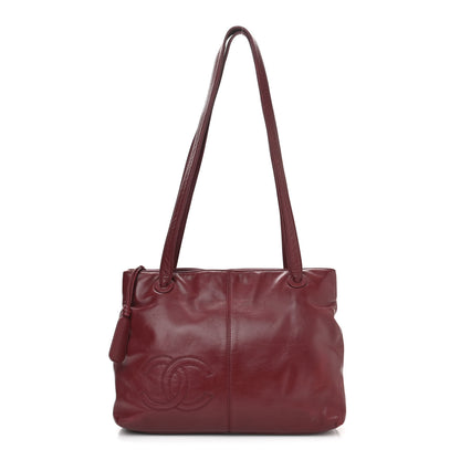 Chanel Calfskin CC Shoulder Bag Red 1 of 14