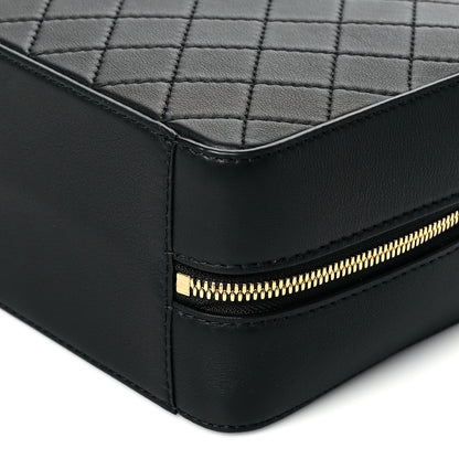 Chanel Calfskin Quilted Travel Kit Vanity Case Black 9 of 10