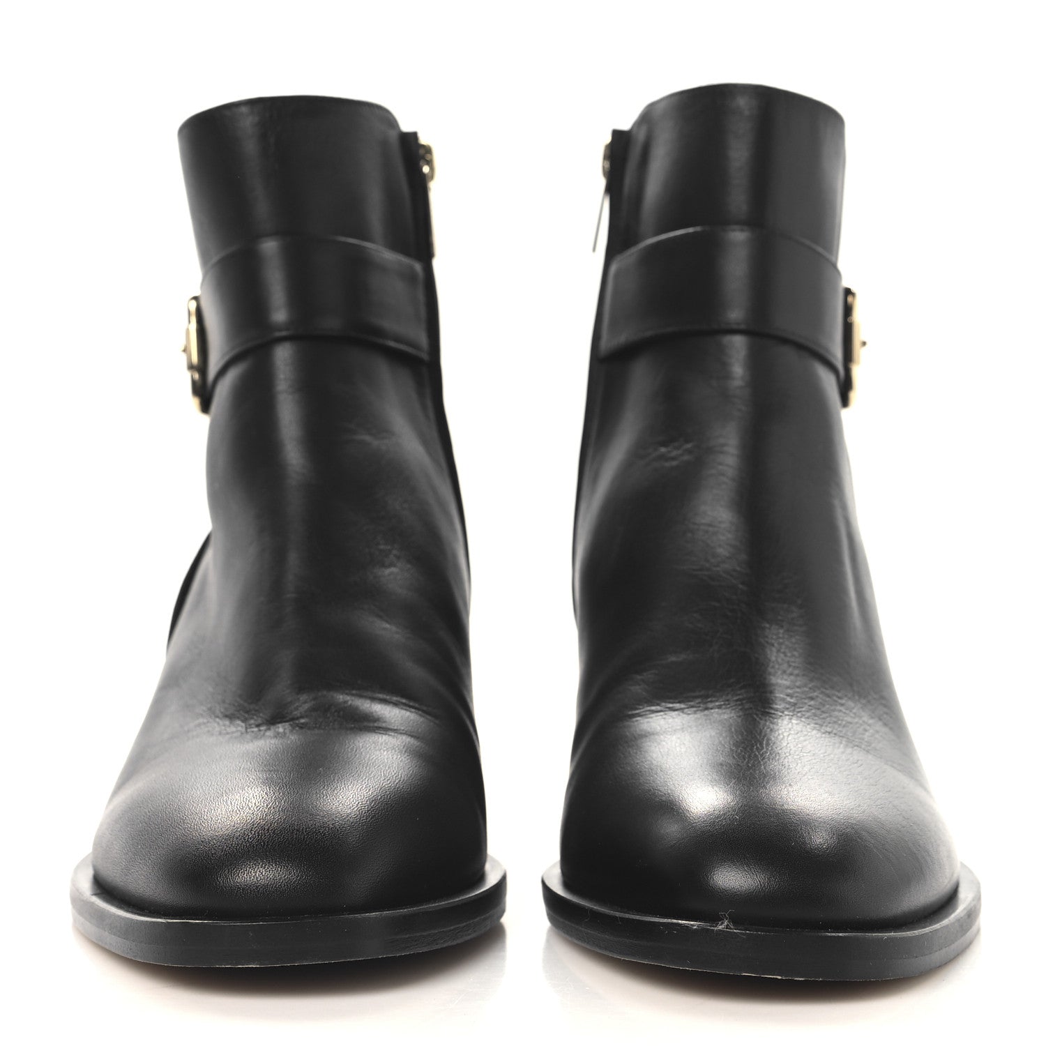 Jimmy Choo Calfskin Clarice 45 Boots 38 Black 3 of 8