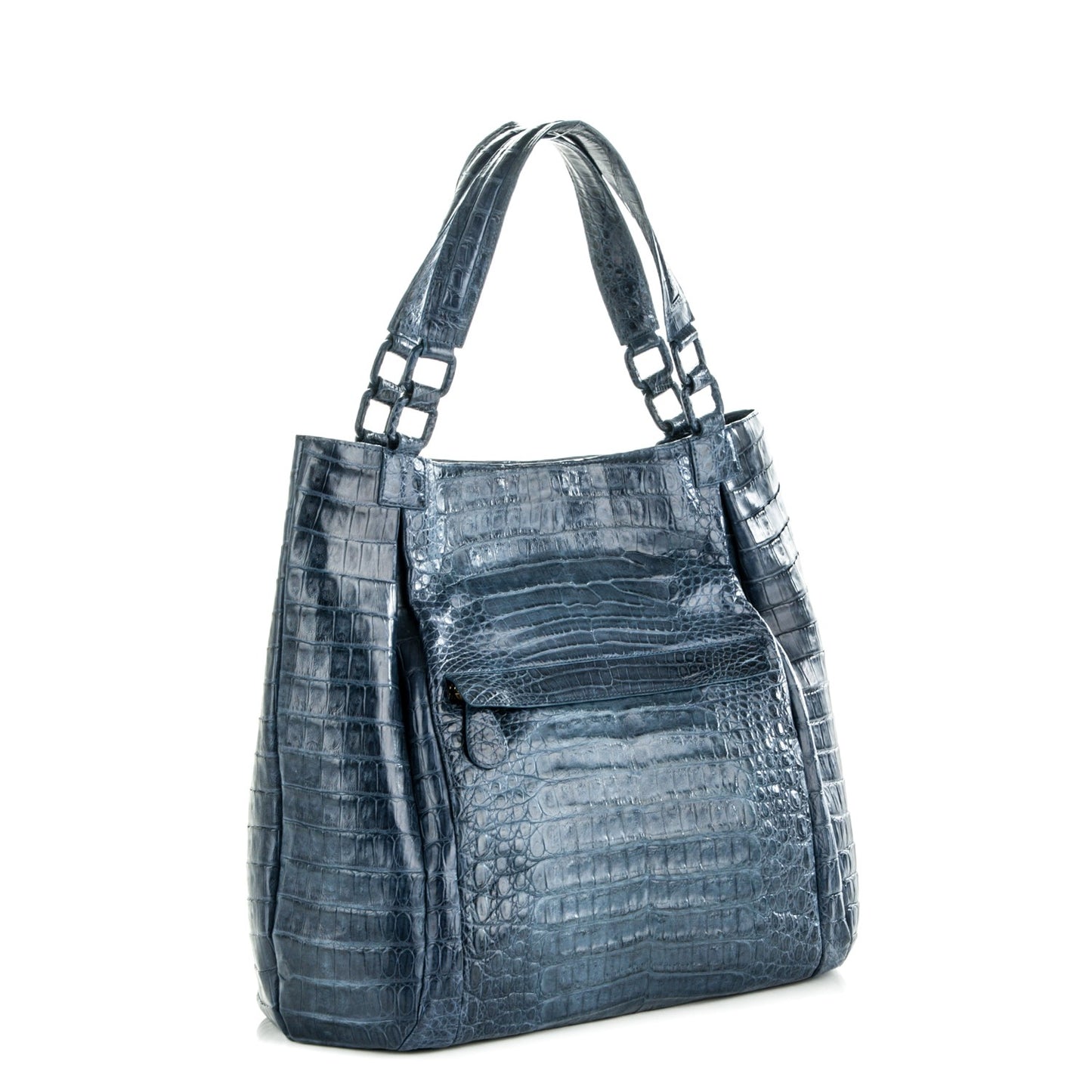 Crocodile Tote Blue