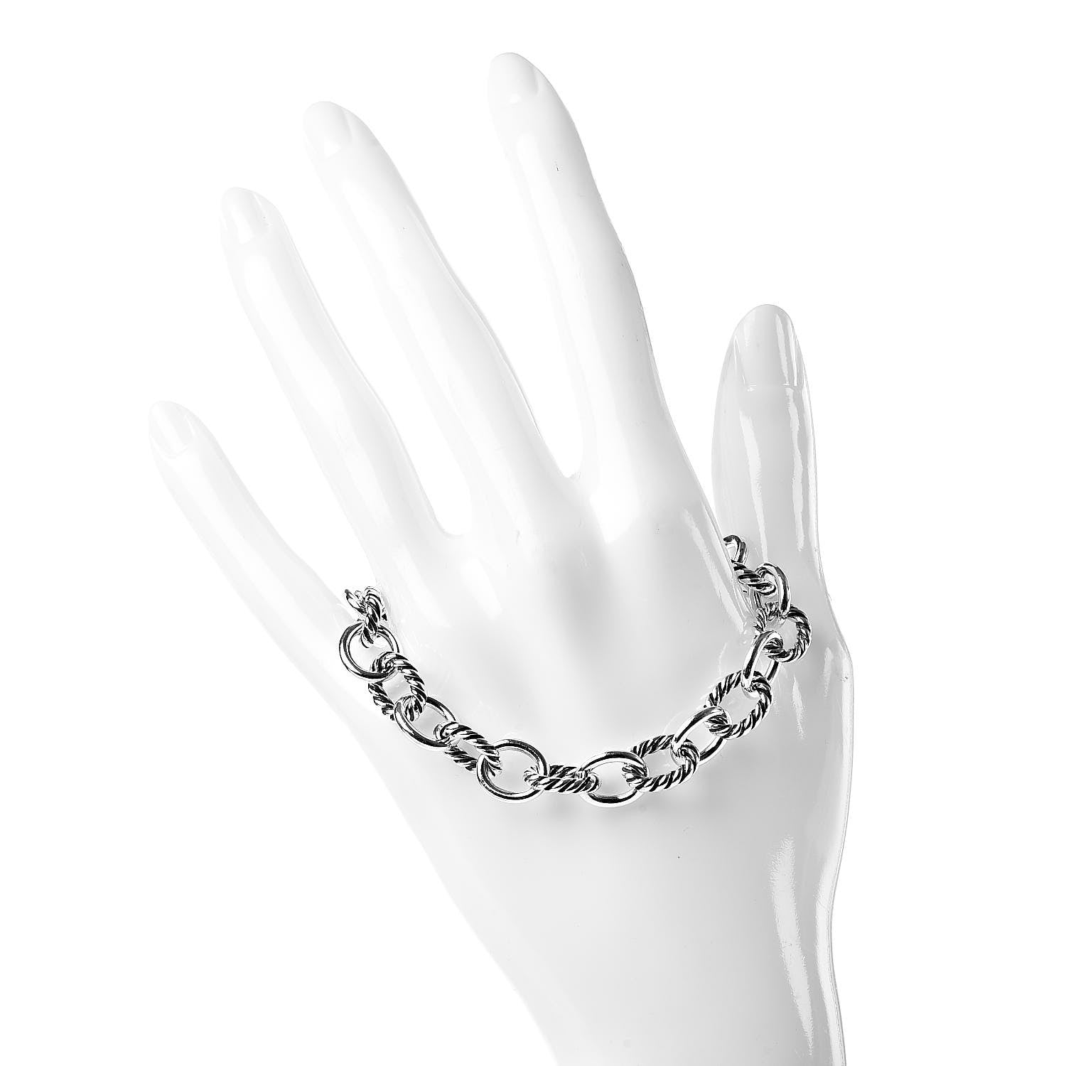 David Yurman Sterling Silver 10mm Medium Oval Link Bracelet 2 of 4