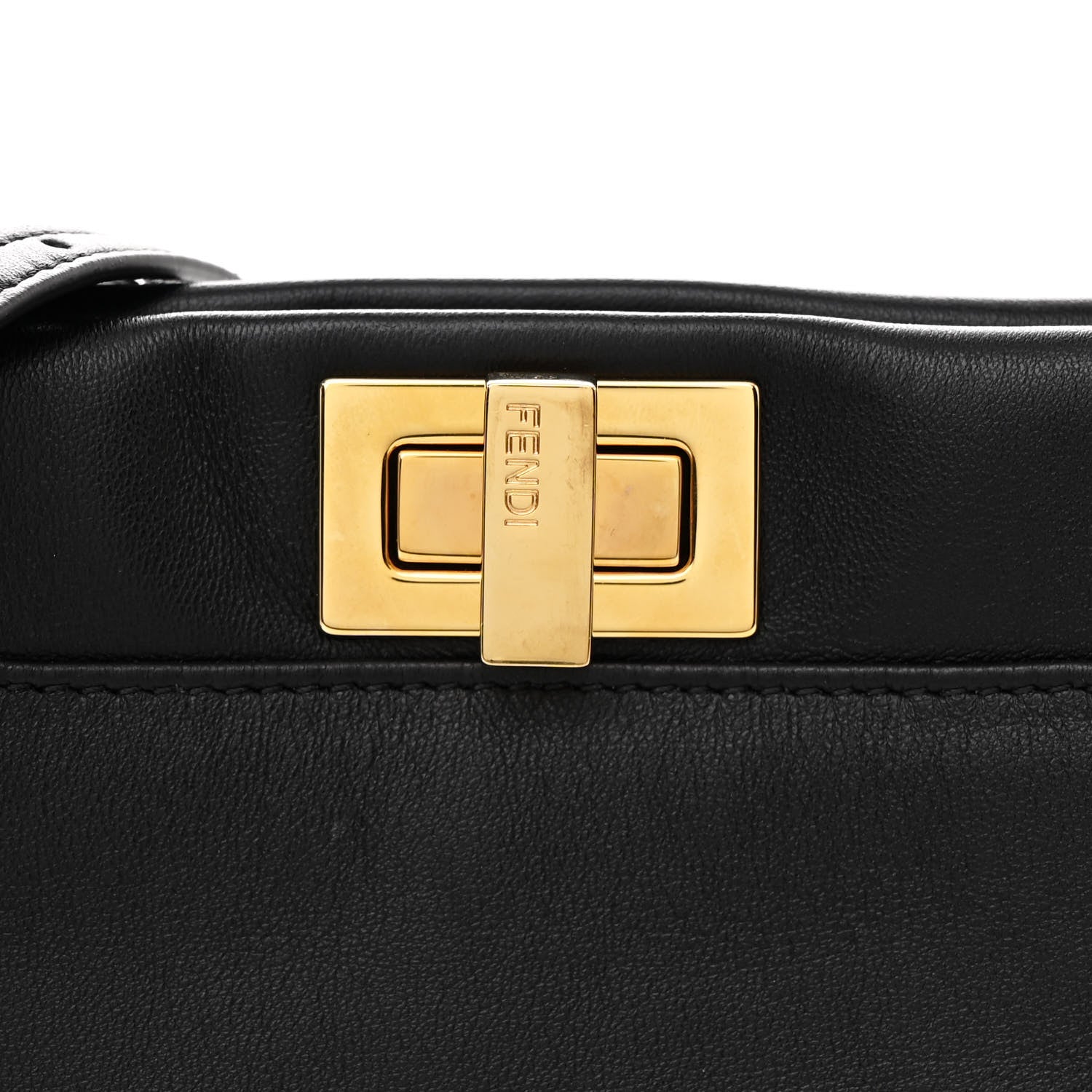 Fendi Nappa Mini Peekaboo Iconic Satchel Black 9 of 12