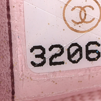 Chanel Caviar Quilted Crystal Zip Card Holder Wallet Light Pink 7 of 8