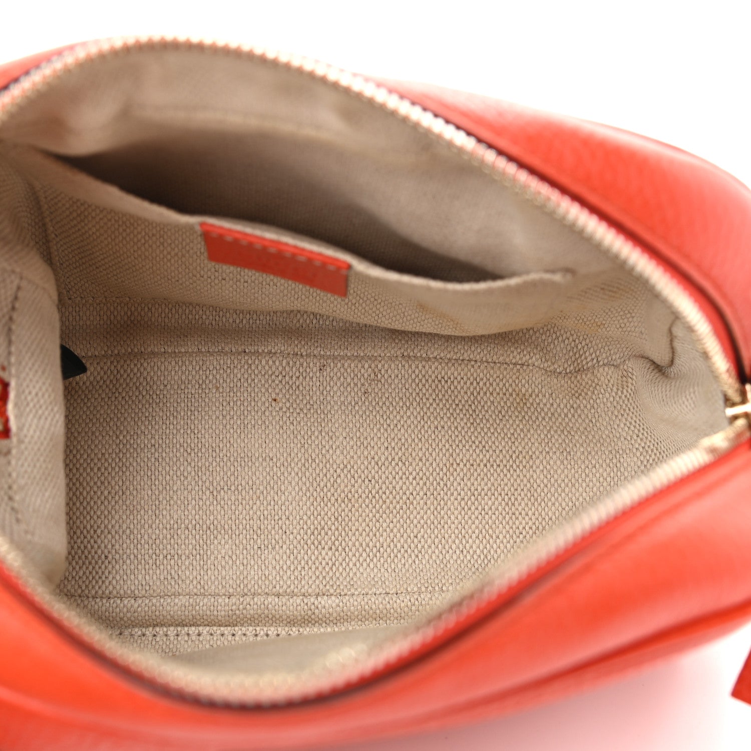 Gucci Pebbled Calfskin Small Soho Disco Bag Sun Orange 5 of 12