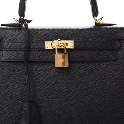 Hermes Epsom Kelly Sellier 25 Black 7 of 10