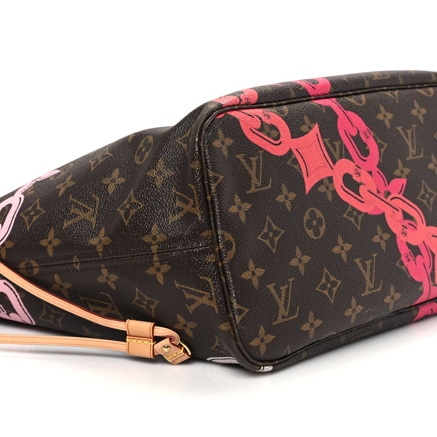 Monogram Bay Neverfull MM Rose Ballerine Poppy