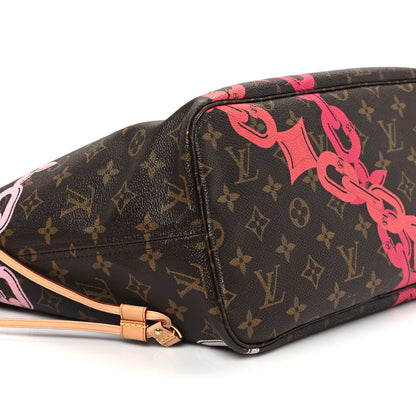 Louis Vuitton Monogram Bay Neverfull MM Rose Ballerine Poppy 10 of 12