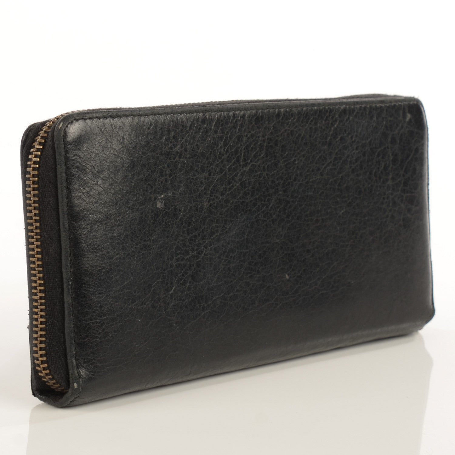 Balenciaga Chevre Classic Hardware Continental Zip Around Wallet Black 3 of 14