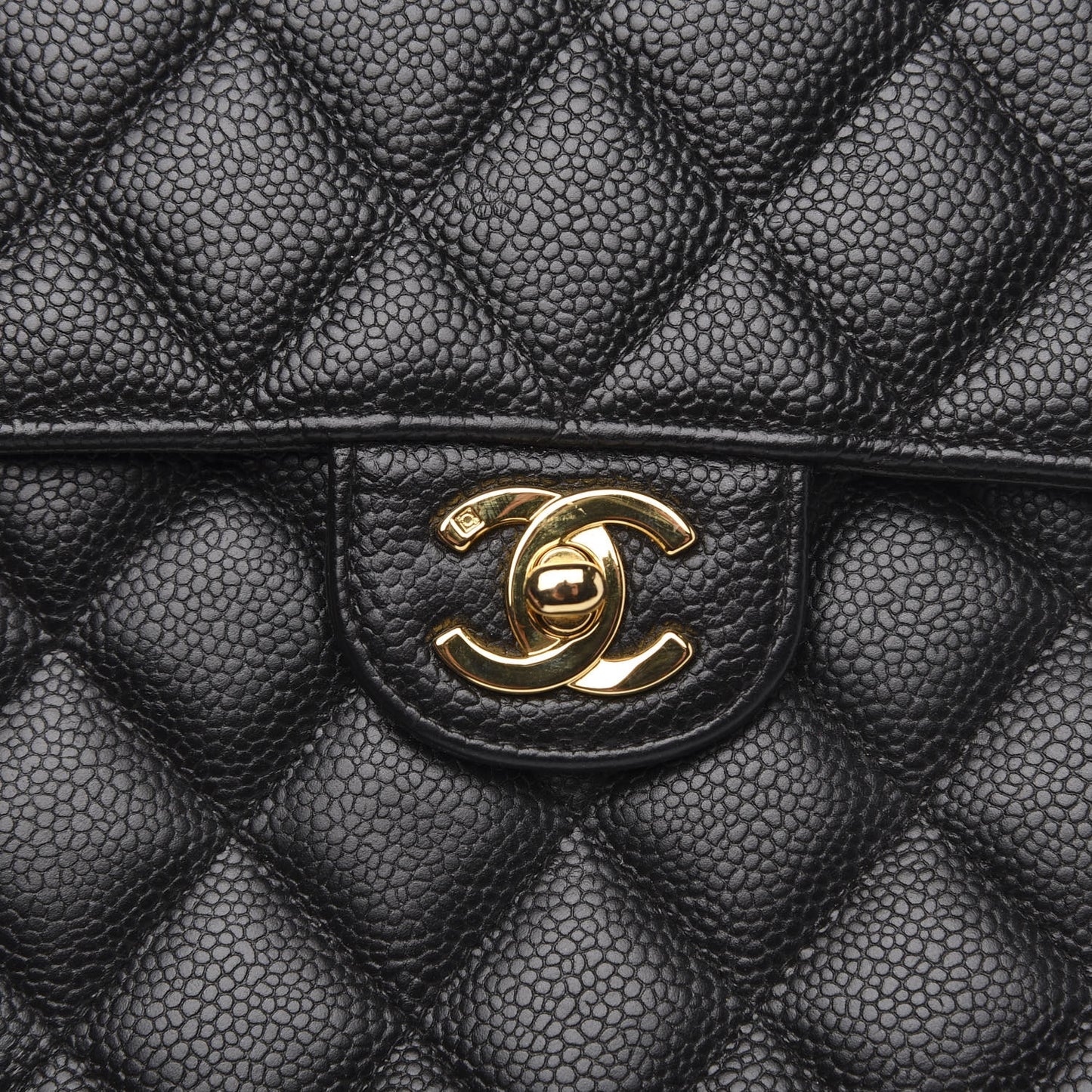 Caviar Jumbo Single Flap Black