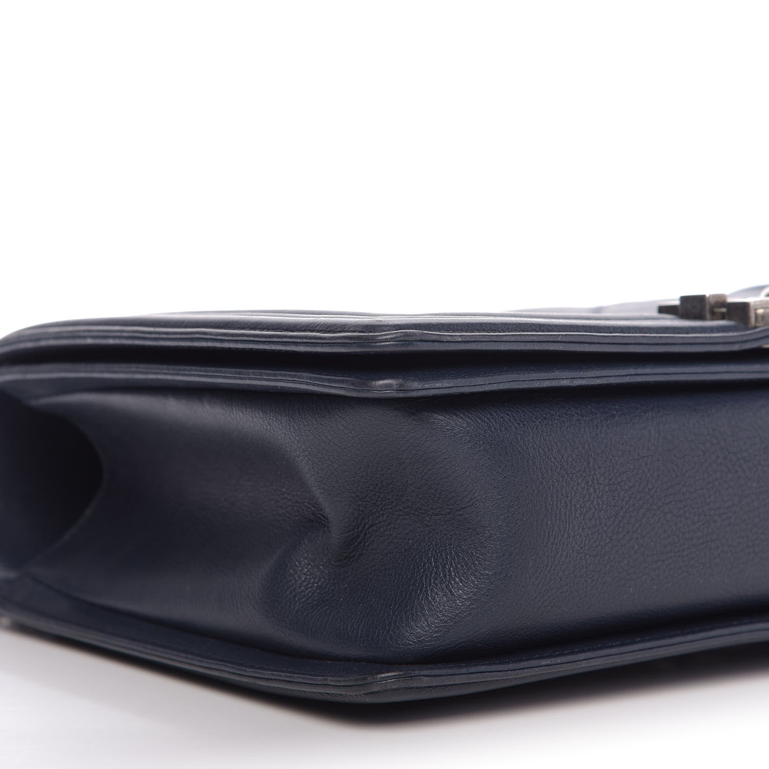 Chanel Calfskin Double Stitch New Medium Boy Flap Navy Blue 6 of 9