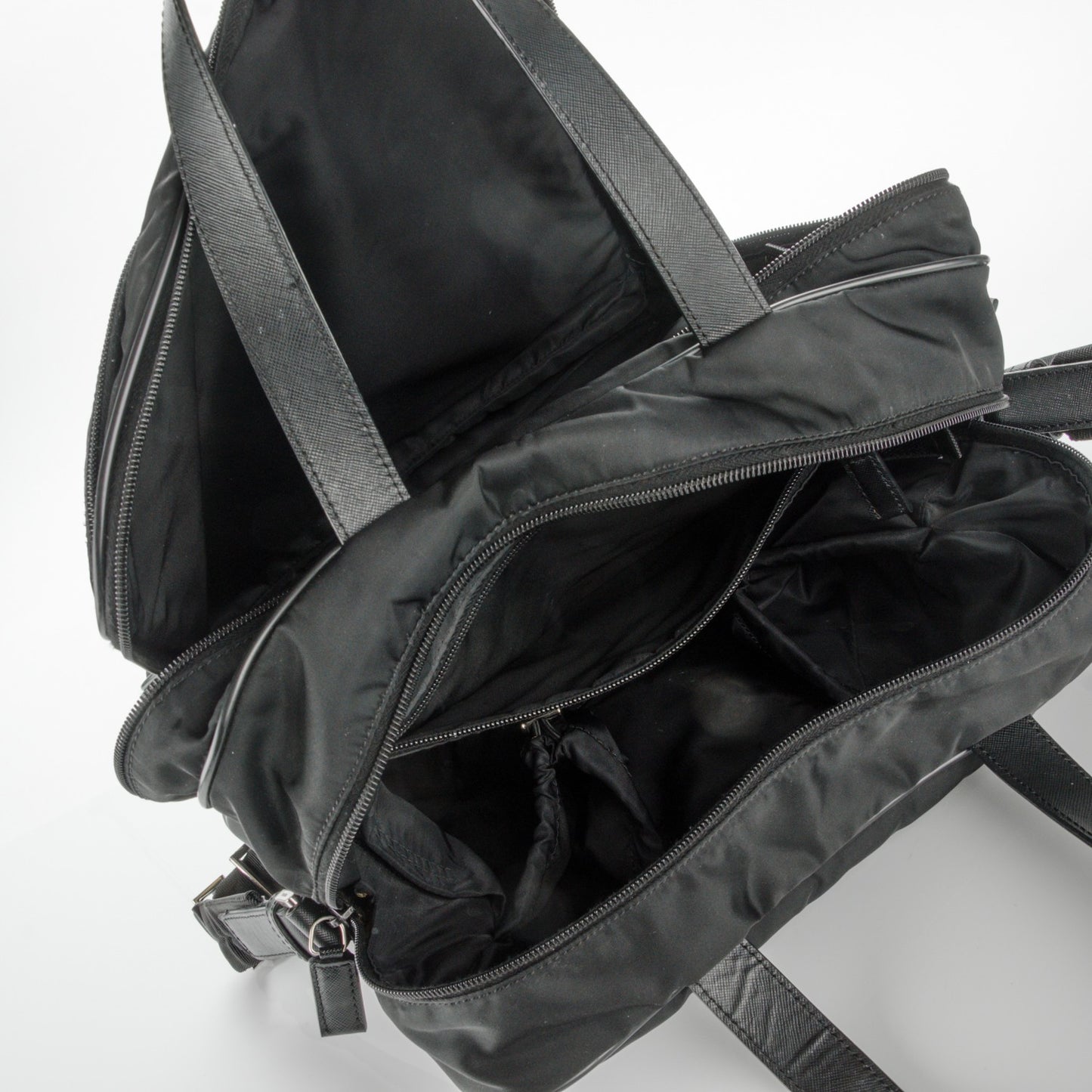 Tessuto Nylon Vela Diaper Bag Black
