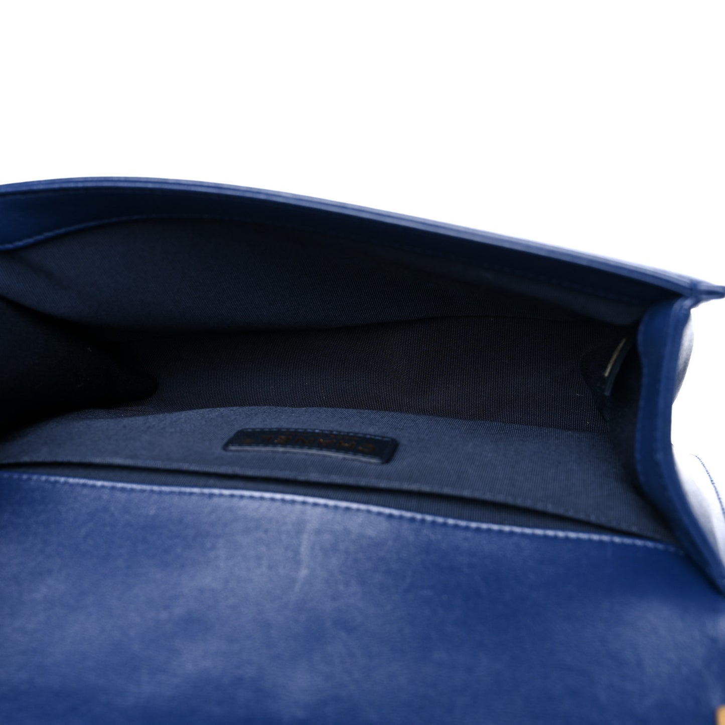 Lambskin Quilted Medium Boy Flap Dark Navy