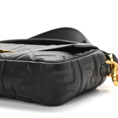 Fendi Nappa FF 1974 Embossed Baguette Black 6 of 11
