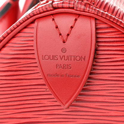 Louis Vuitton Epi Speedy 25 Castillan Red 6 of 11