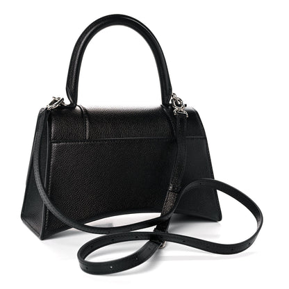 Balenciaga Grained Calfskin Small Hourglass Top Handle Bag Black 3 of 11