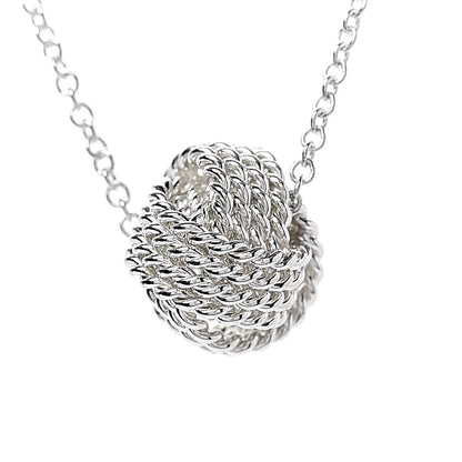 Tiffany Sterling Silver Twist Knot Pendant Necklace 4 of 6