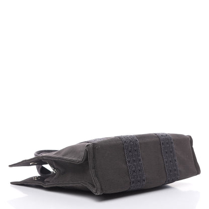 Hermes Canvas Herline PM Tote Grey 4 of 9