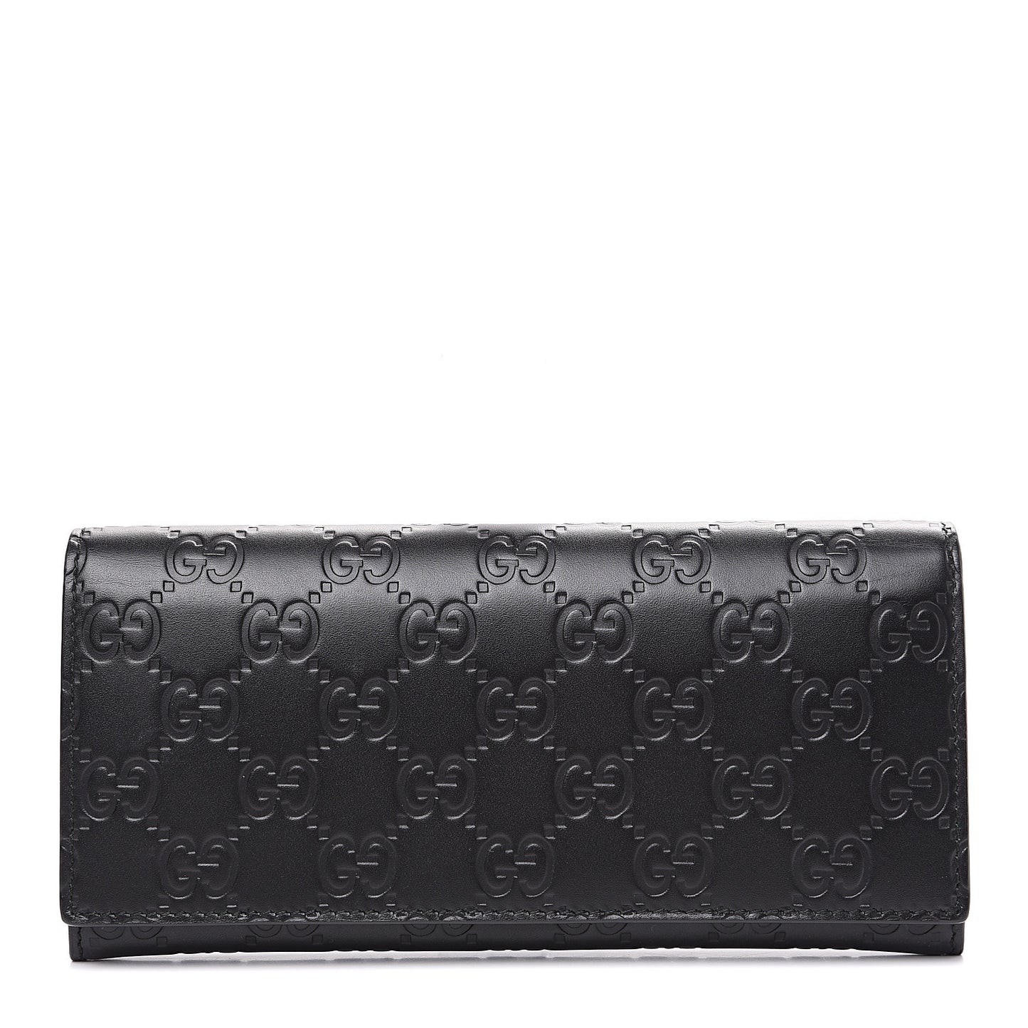 Guccissima Avel Continental Flap Wallet Black