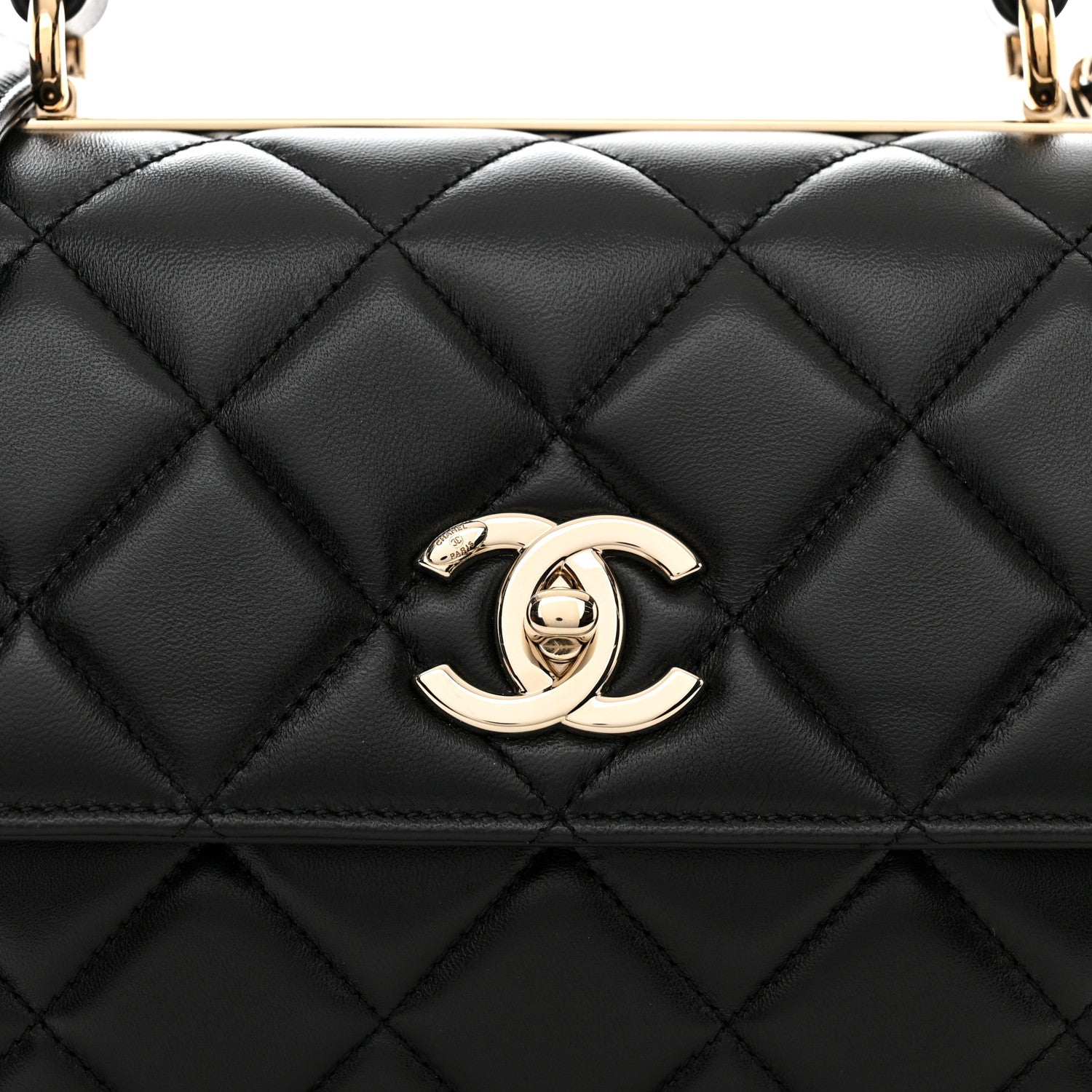 Chanel Lambskin Quilted Small Trendy CC Dual Handle Flap Bag Black 8 of 11