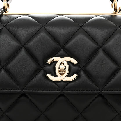 Chanel Lambskin Quilted Small Trendy CC Dual Handle Flap Bag Black 8 of 11