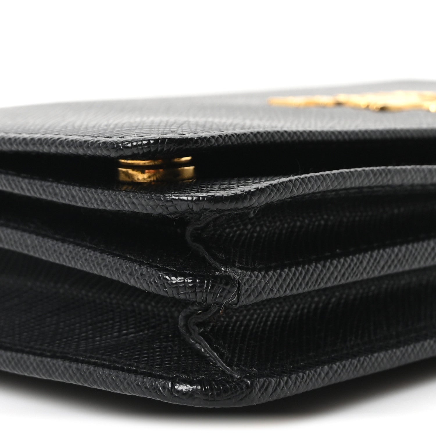 Prada Saffiano Lux Chain Wallet Black 8 of 9