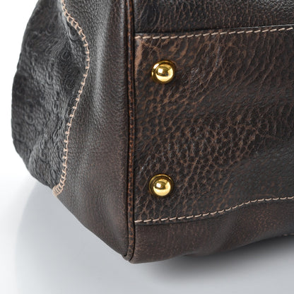 Gucci Guccissima Large New Pelham Shoulder Bag Dark Brown 9 of 11