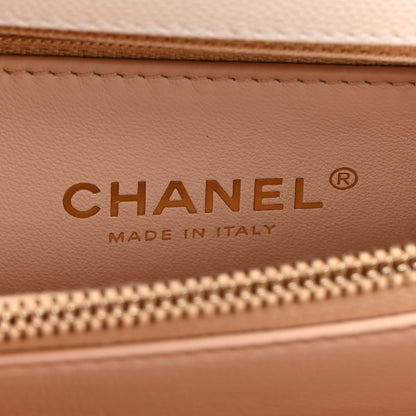 Chanel Caviar Quilted Small Coco Handle Flap White 6 of 9