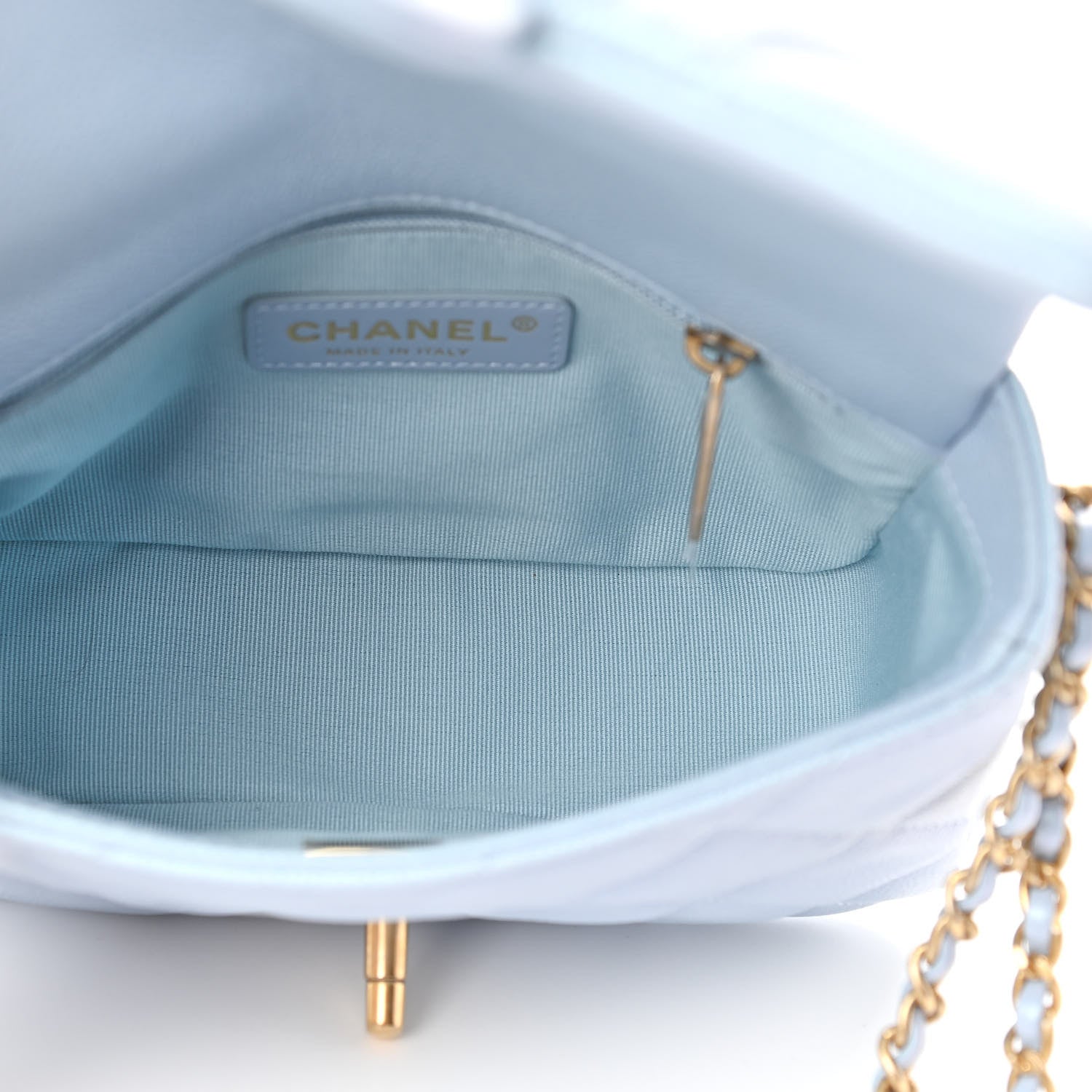 Chanel Iridescent Caviar Quilted Mini My Perfect Flap Light Blue 5 of 11