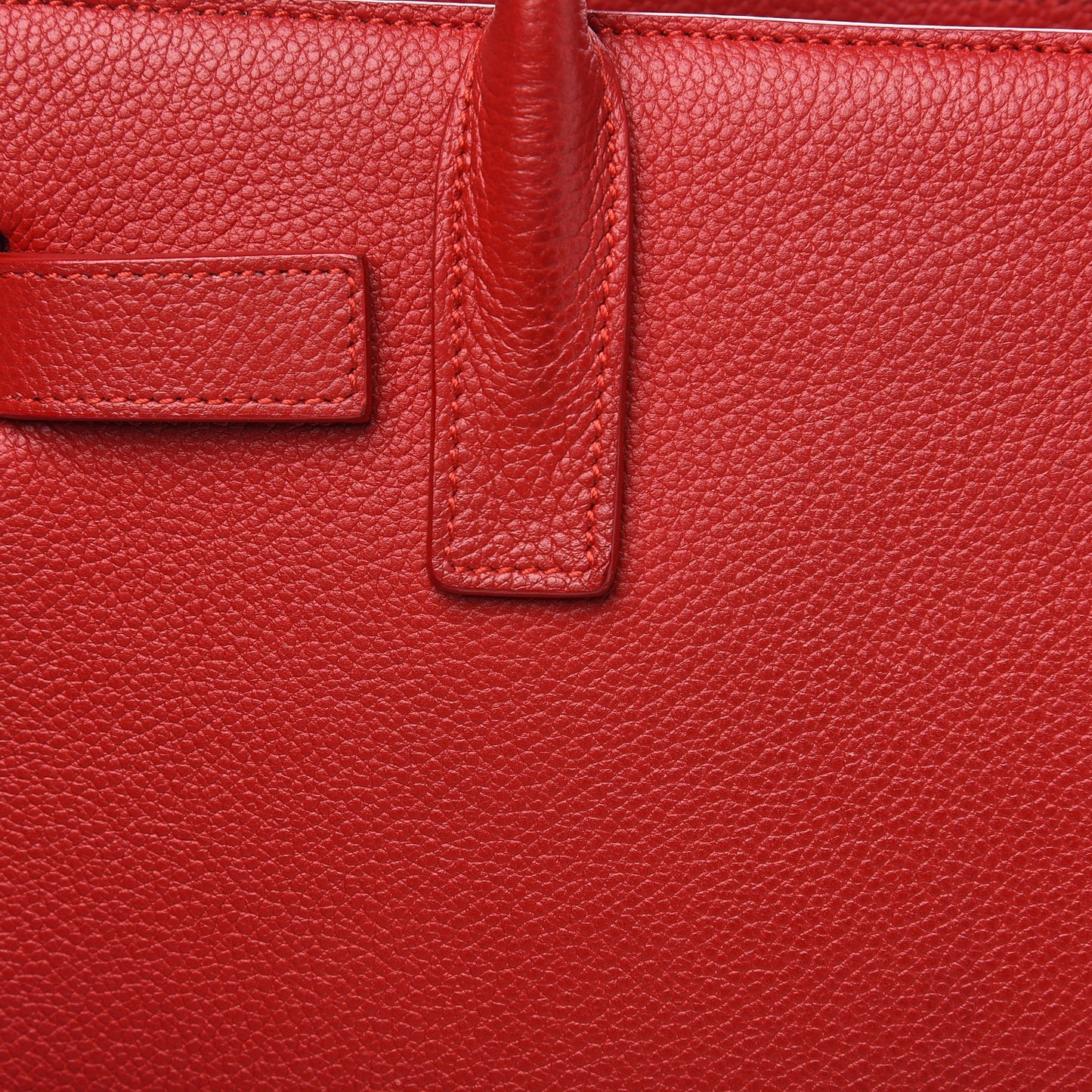 Grained Calfskin Nano Sac De Jour Lipstick Red