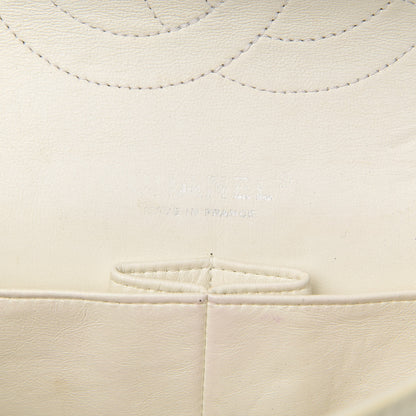 Chanel Patent Quilted Medium Double Flap Ivory 6 of 26