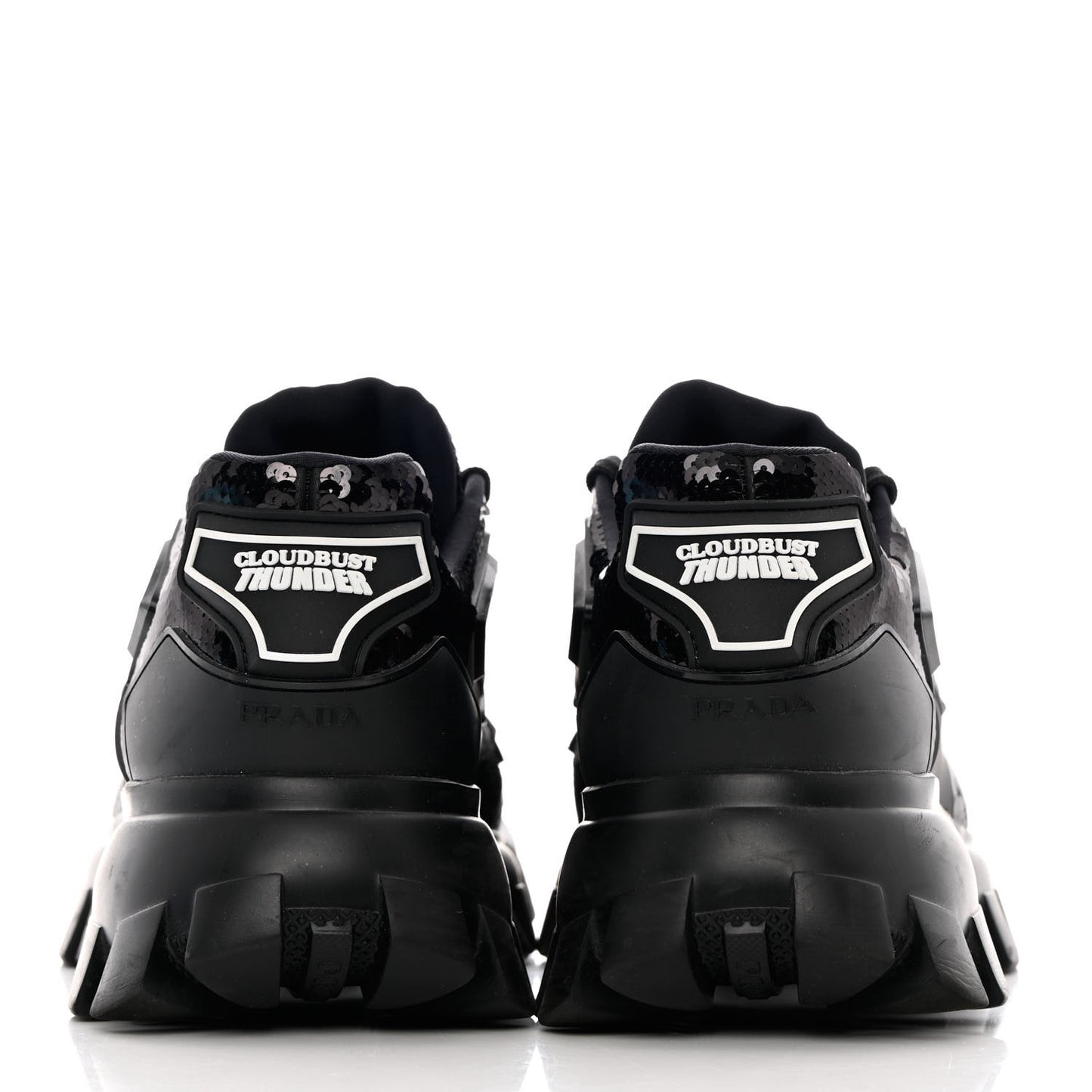 Sequin Cotton Rubber Mens Cloudbust Thunder Sneakers 8 Black