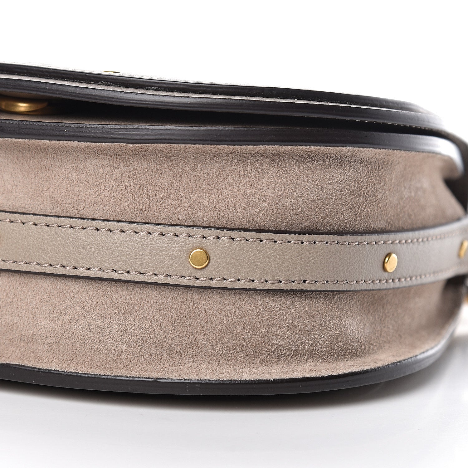 Chloe Calfskin Suede Small Nile Bracelet Bag Motty Grey 10 of 10