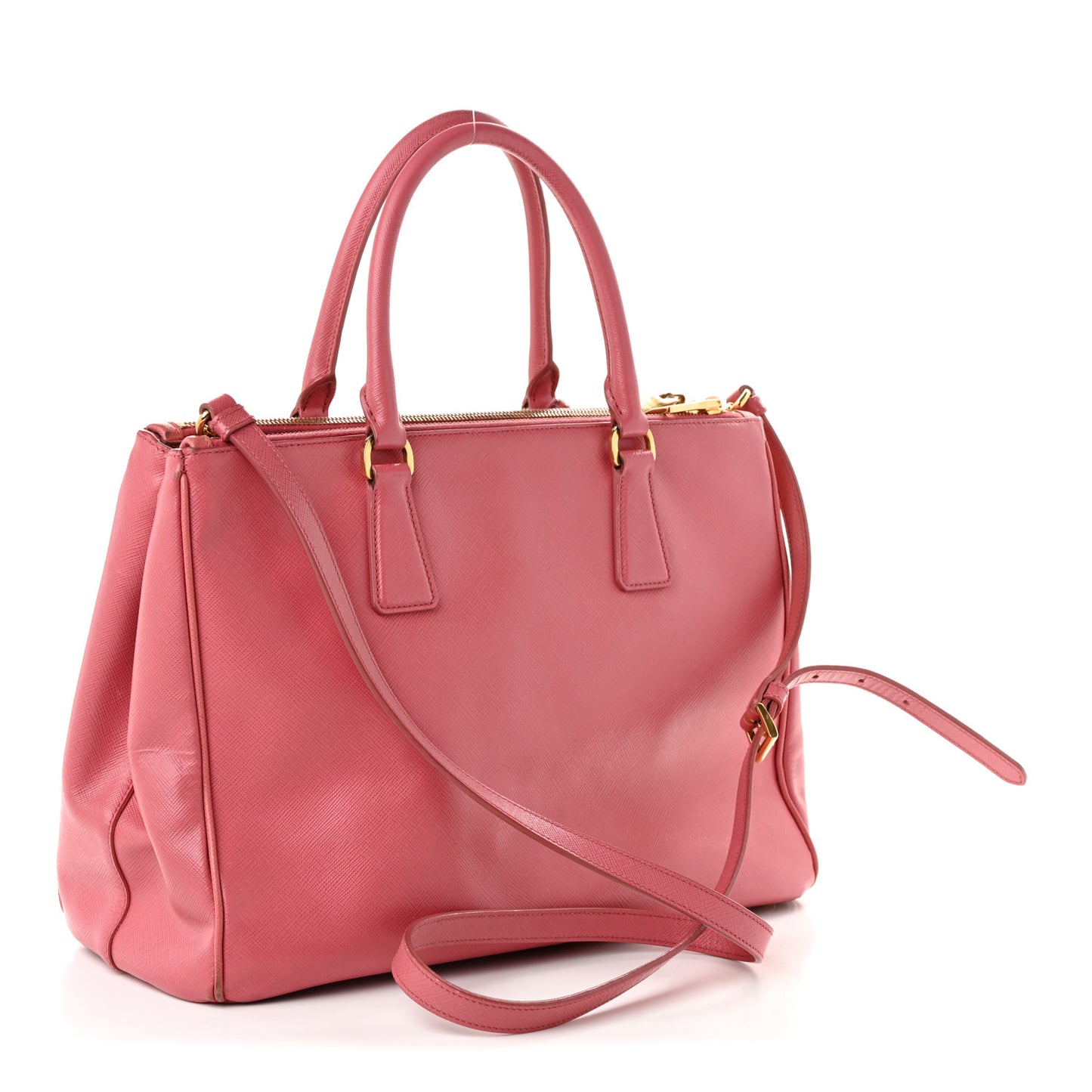 Saffiano Medium Galleria Double Zip Tote Geranio