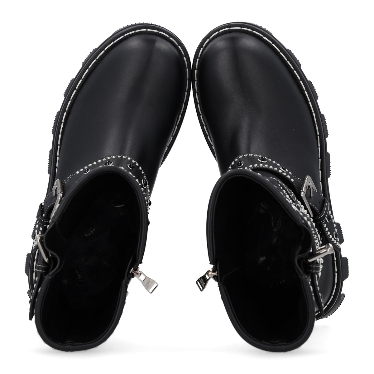 Louis Vuitton Calfskin Studded Mens Checker Mid Boot 10.5 Black 2 of 10