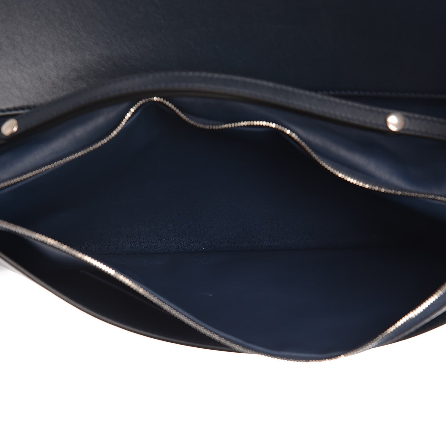 Celine Smooth Calfskin Oval Clutch Navy 6 of 8