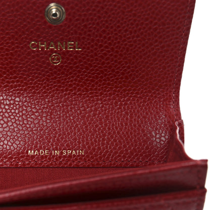 Chanel Caviar Quilted Boy Flap Card Holder Wallet Red 8 of 8