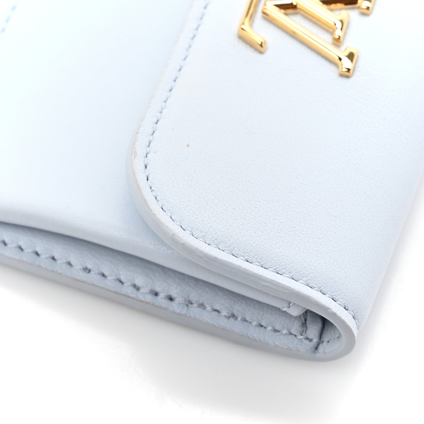 Calfskin Tiny Recto Verso Card Holder LV Bloom Azure Blue