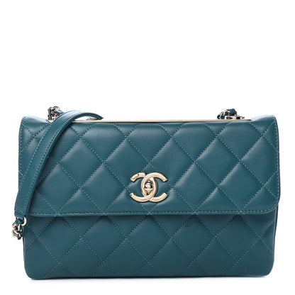 Chanel Lambskin Quilted Medium Trendy CC Flap Dark Green 1 of 11