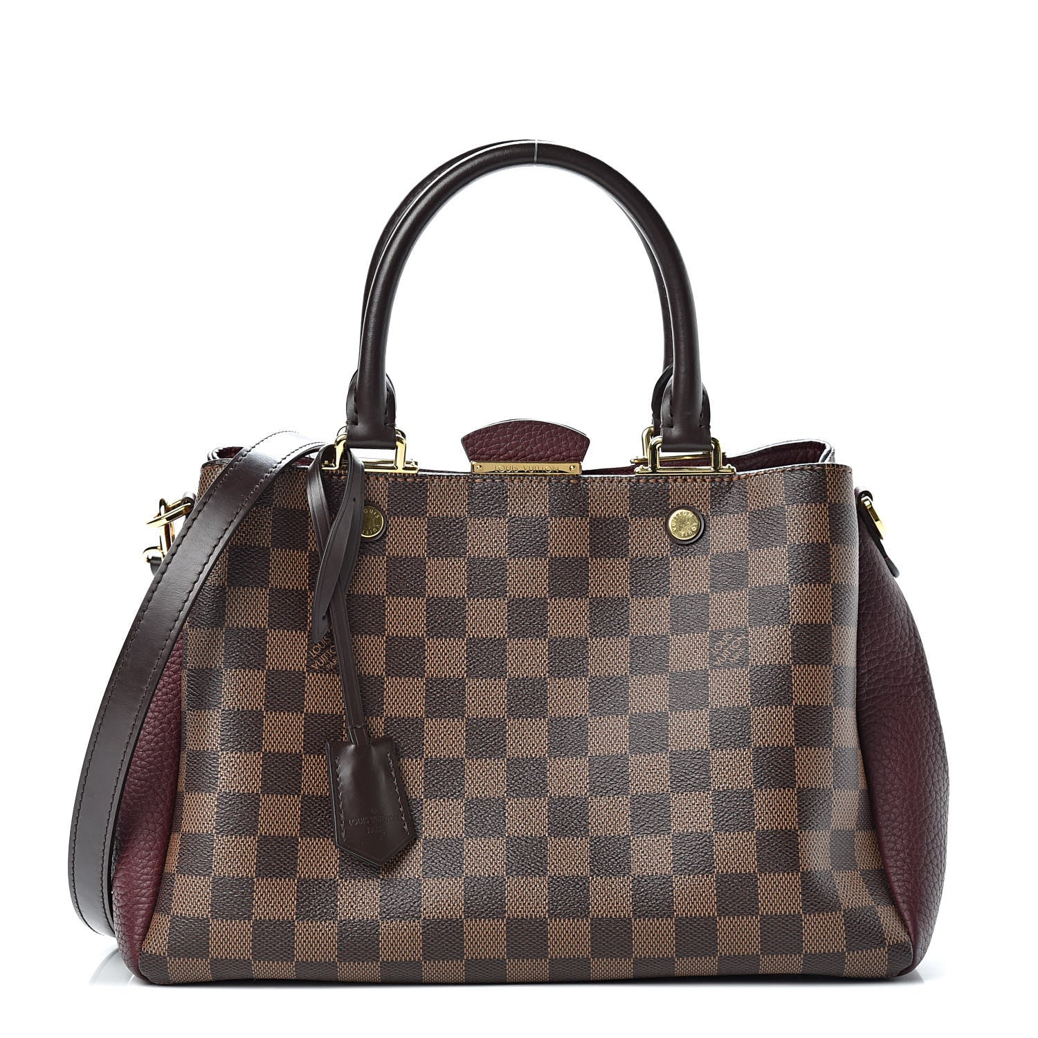 Louis Vuitton Damier Ebene Cuir Taurillon Brittany Bordeaux 1 of 9