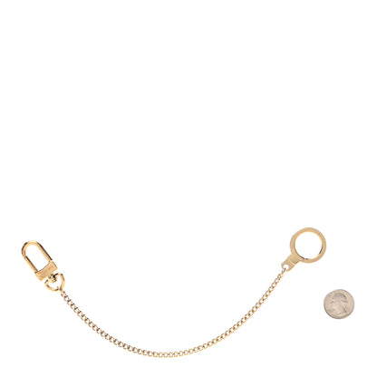 Louis Vuitton Metal Pochette Extender Key Ring Chain Gold 2 of 4