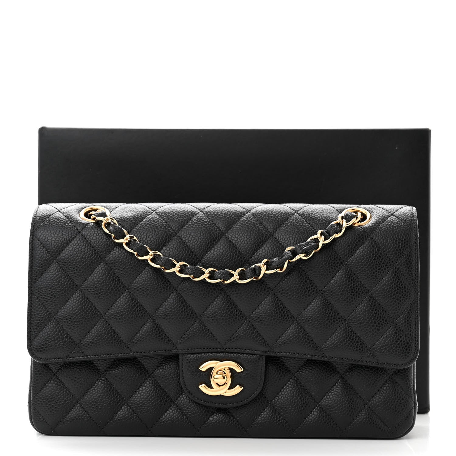 Chanel Caviar Quilted Medium Double Flap Black 11 of 11