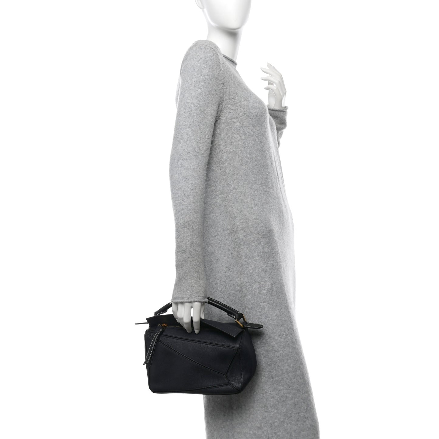 Calfskin Small Puzzle Bag Marine