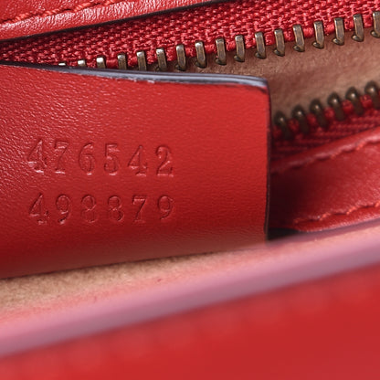 Gucci Calfskin Sylvie Web Queen Margaret Shoulder Bag Blue Agata Hibiscus Red Mystic White 8 of 14