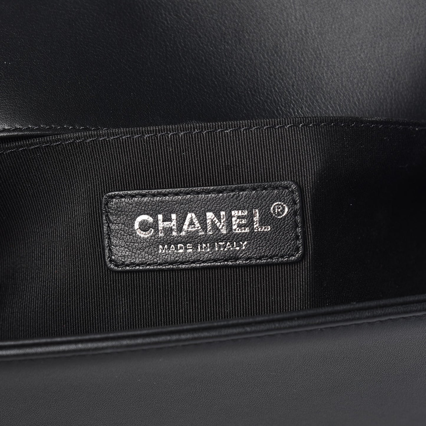 Calfskin Quilted Medium Boy Flap Black