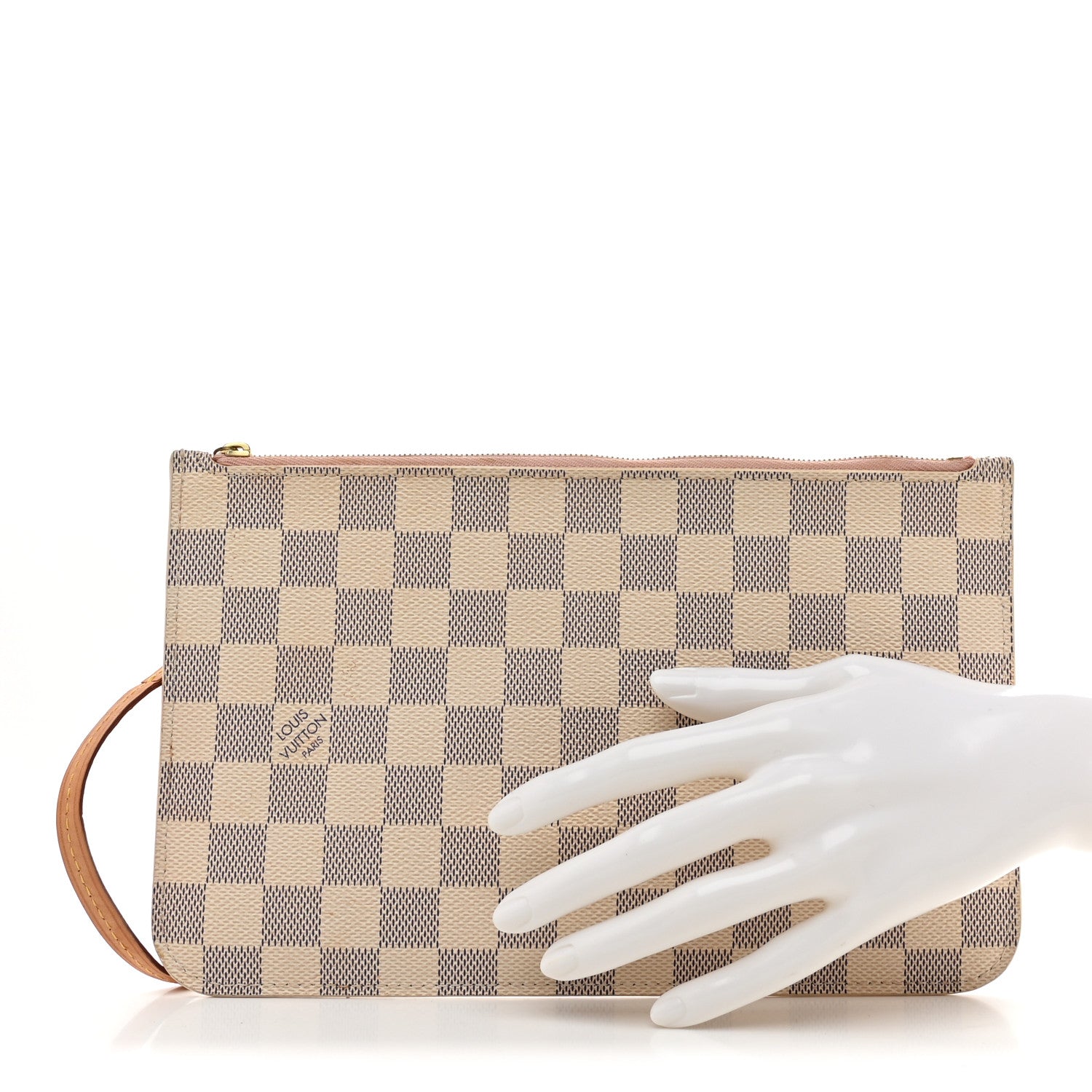 Louis Vuitton Damier Azur Neverfull MM GM Pochette Rose Ballerine 2 of 7